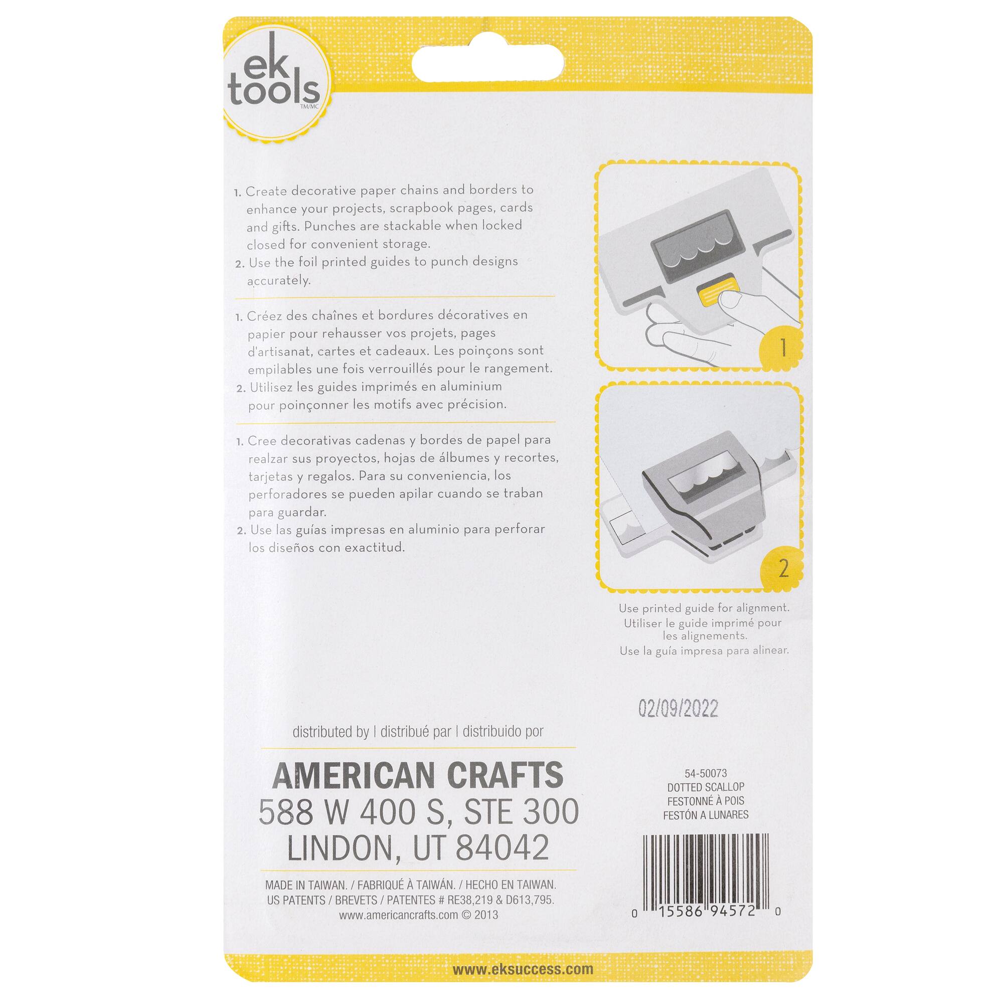 EK Tools 1.25" Large Dotted Scallop Edge Punch